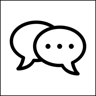 チャットの吹き出しアイコン