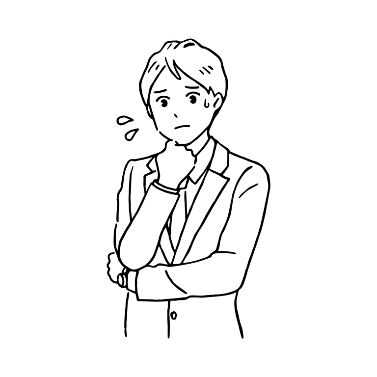 採用に悩む担当者のイラスト